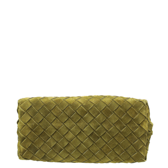 Bottega Veneta Olive Oil Suede Small Andiamo Bag