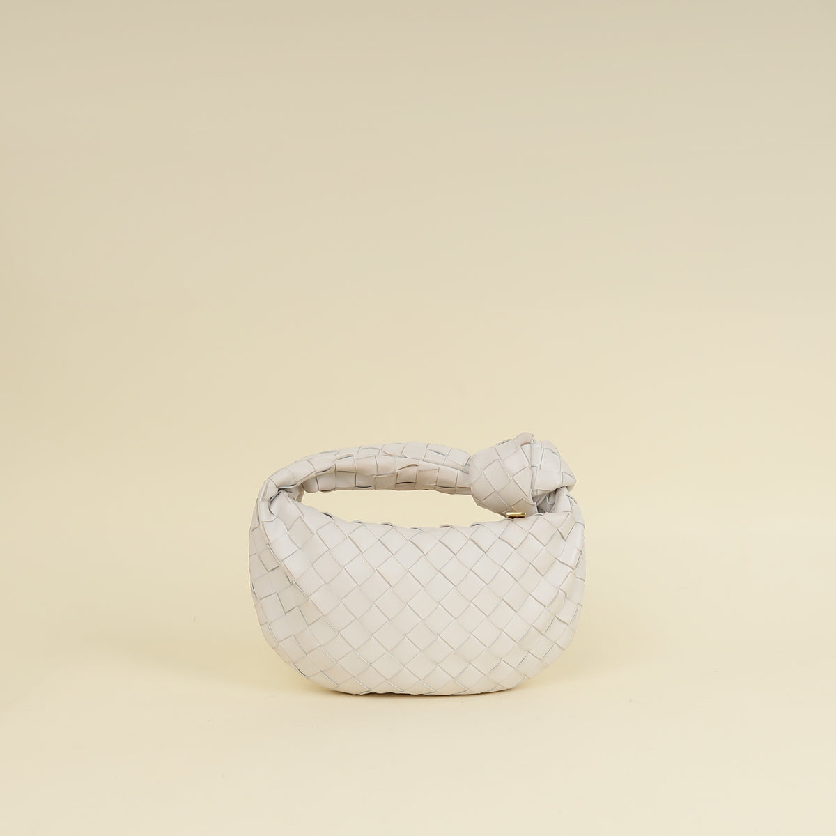 Bottega Veneta White Intrecciato Mini Jodie Bag-Bottega Veneta-THE CLOSET