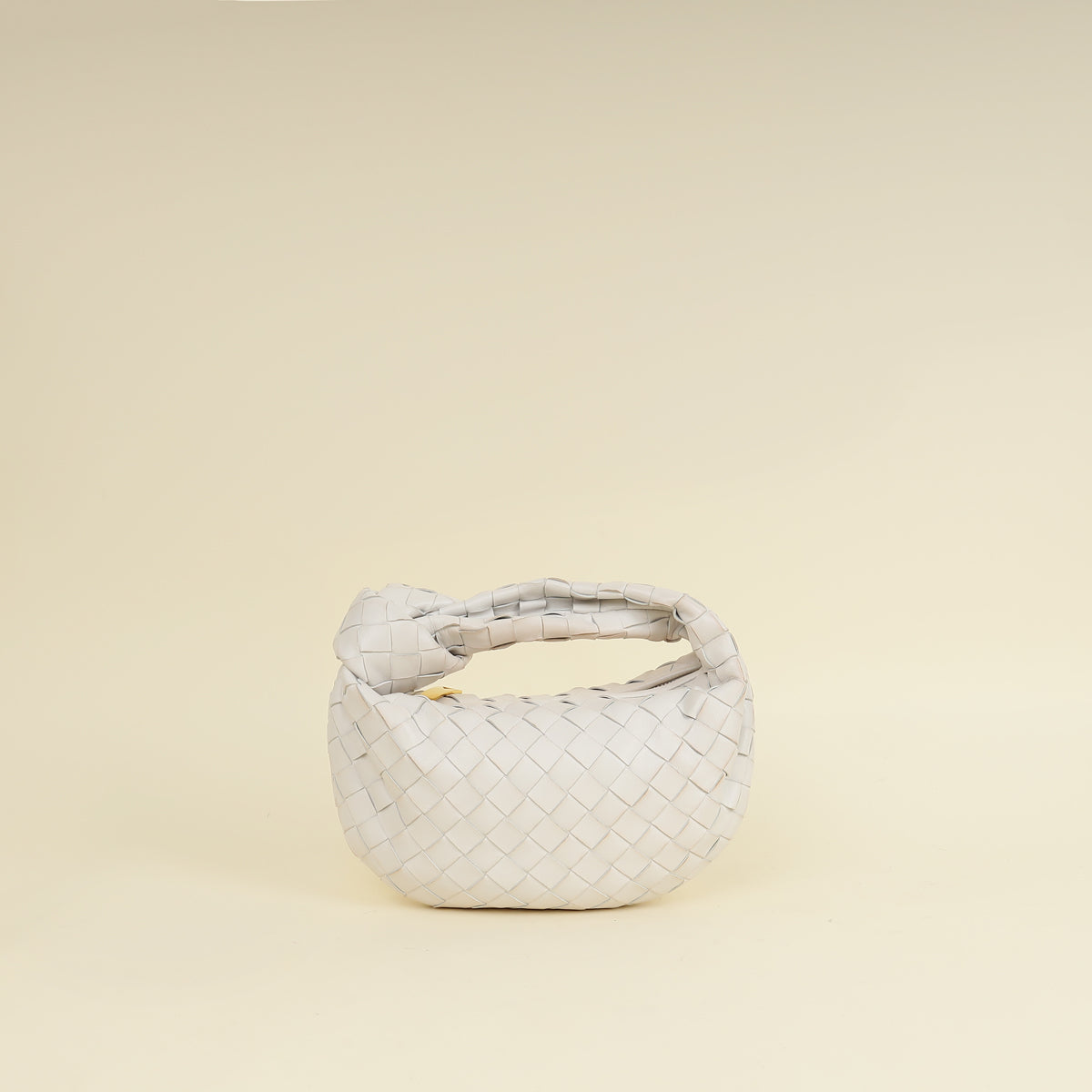 Bottega Veneta White Intrecciato Mini Jodie Bag-Bottega Veneta-THE CLOSET