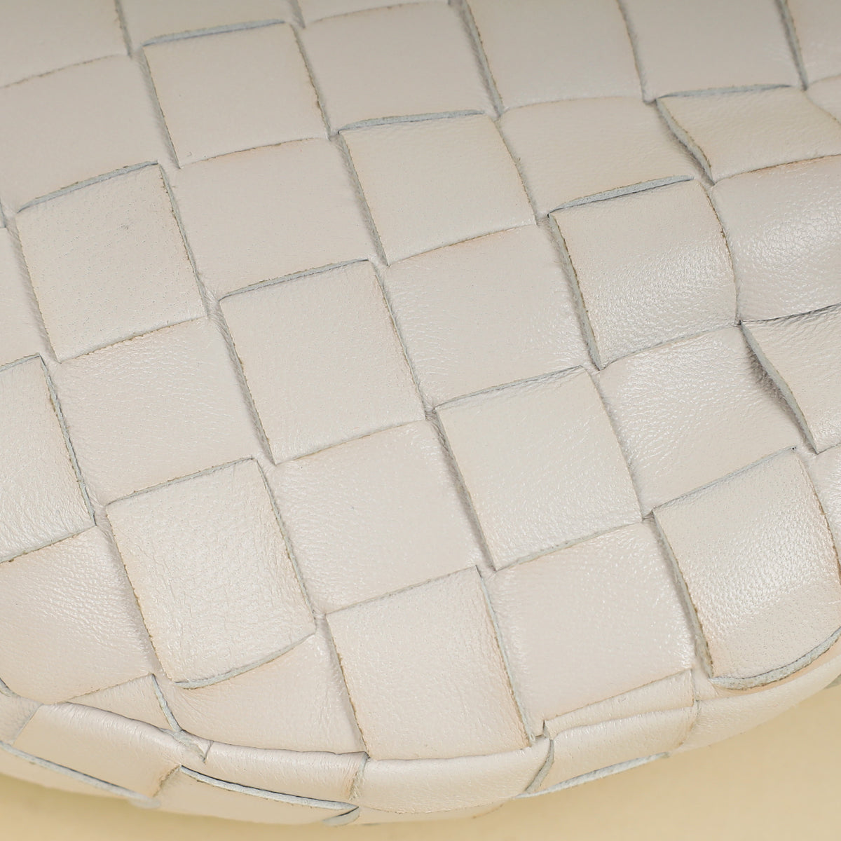 Bottega Veneta White Intrecciato Mini Jodie Bag-Bottega Veneta-THE CLOSET