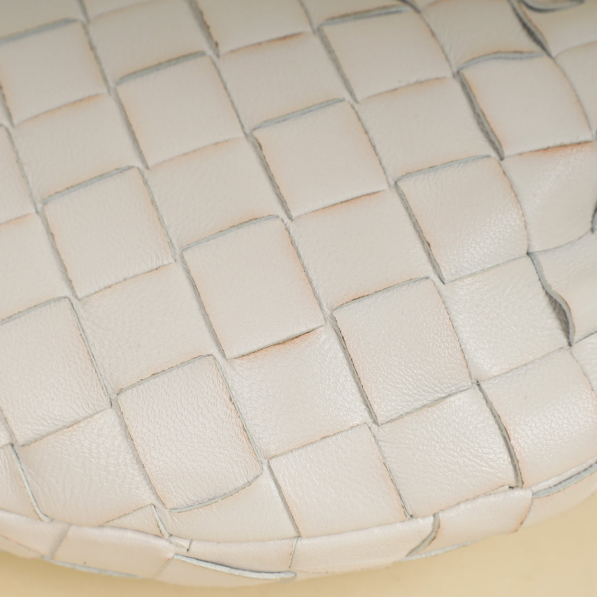 Bottega Veneta White Intrecciato Mini Jodie Bag-Bottega Veneta-THE CLOSET
