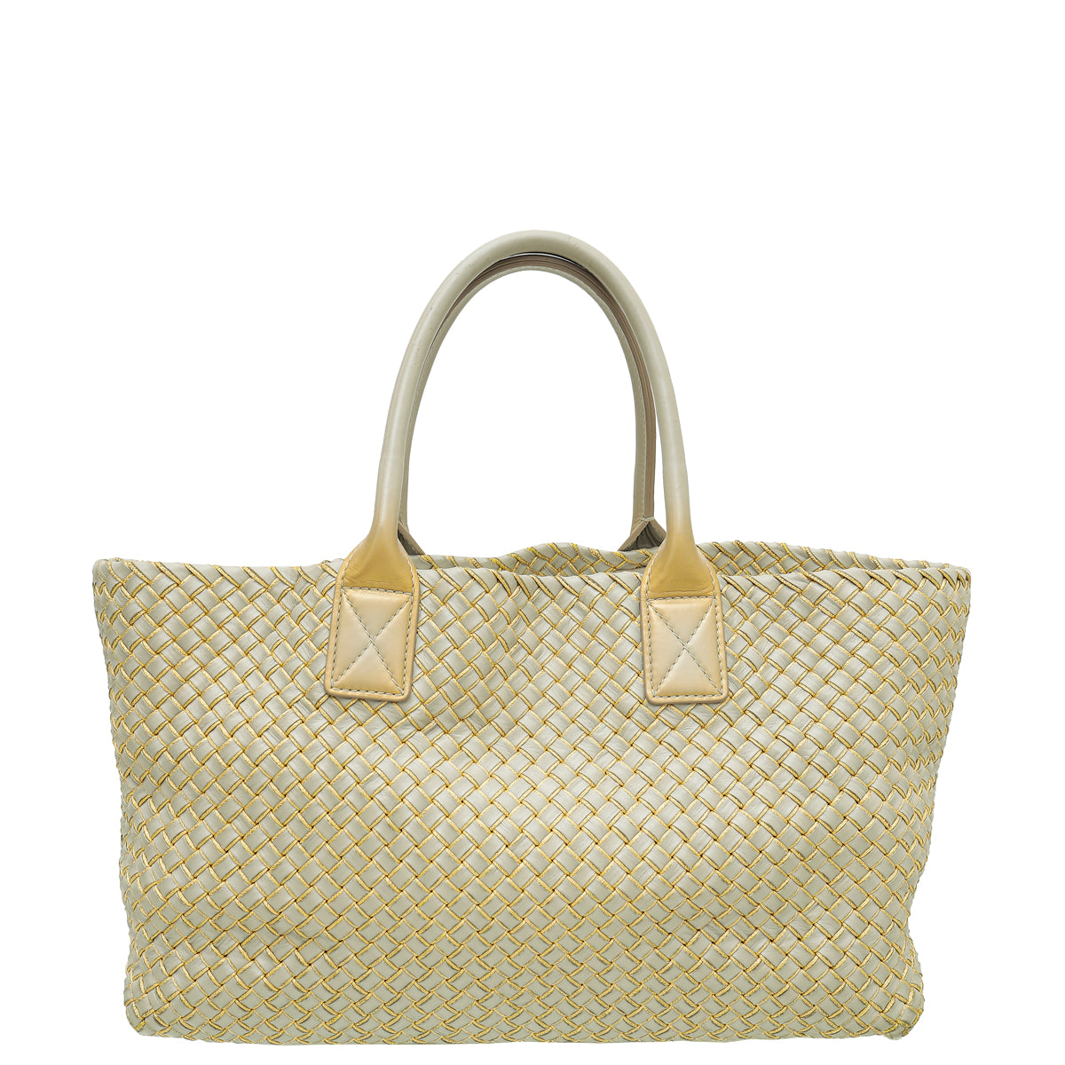 Bottega Veneta Grey Cabat Intrecciato Tote Large Bag-Bottega Veneta-THE CLOSET