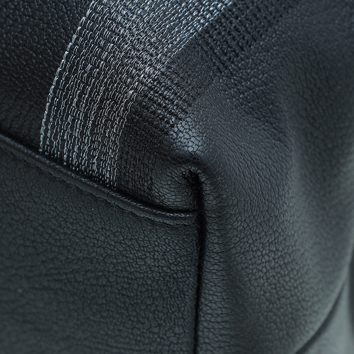 Bottega Veneta Black Intrecciato Nappa Metallic Stitch Chain Tote Bag