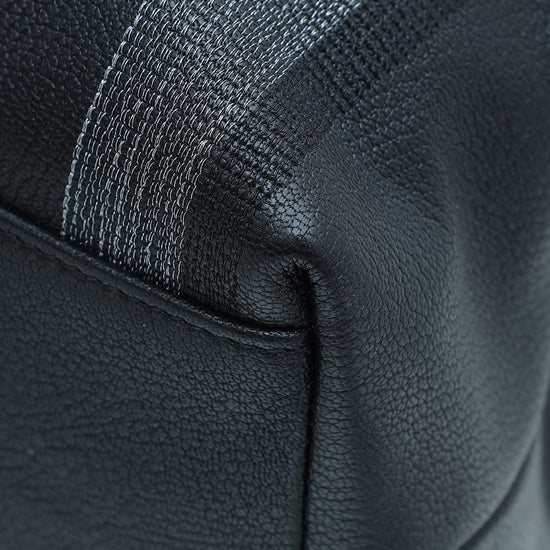 Bottega Veneta Black Intrecciato Nappa Metallic Stitch Chain Tote Bag