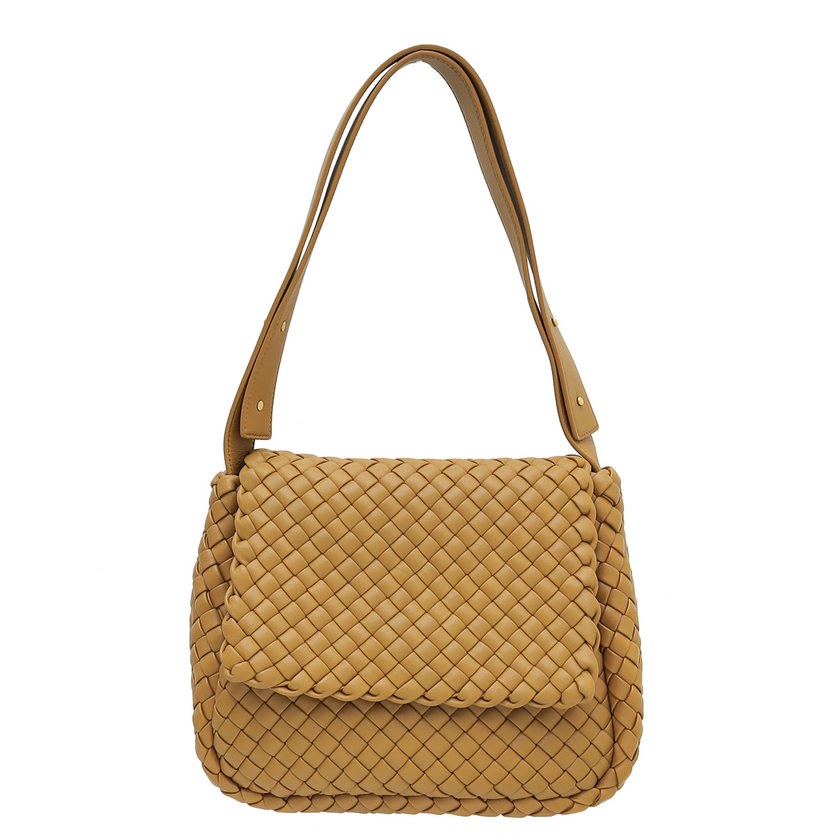 Bottega Veneta Caramel Intrecciato Cobble Padded Small Bag-Bottega Veneta-THE CLOSET