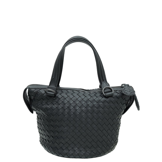 Bottega Veneta Black Intrecciato Nappa Tambura Bag THE CLOSET