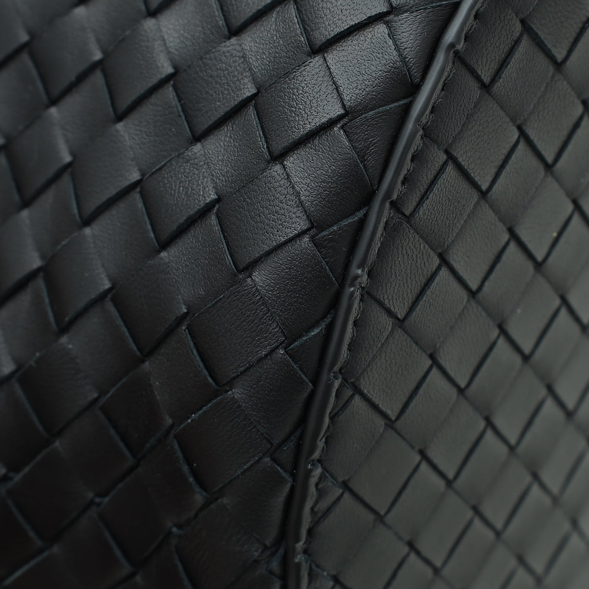 Bottega Veneta Black Intrecciato Nappa Tambura Bag