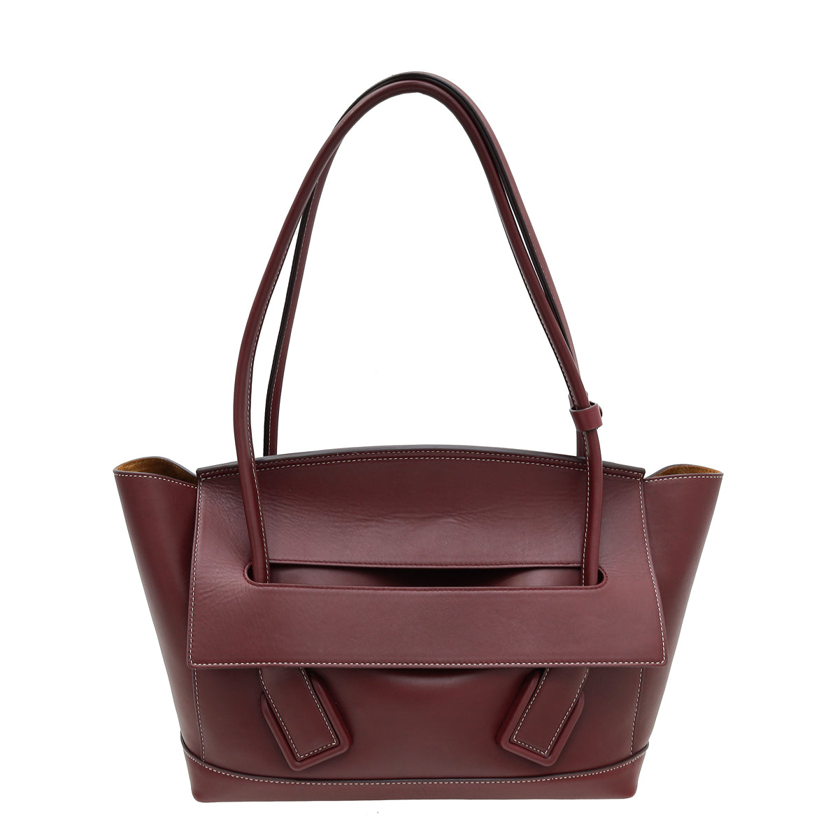Bottega Veneta Burgundy French Arco Medium Bag-Bottega Veneta-THE CLOSET