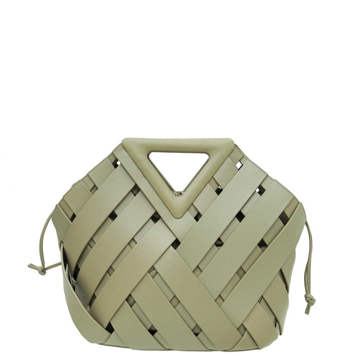 Bottega Veneta Light Olive The Point Triangle Basket Bag-Bottega Veneta-THE CLOSET