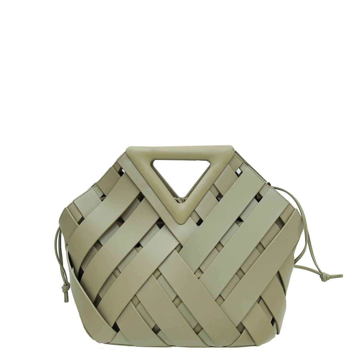 Bottega Veneta Light Olive The Point Triangle Basket Bag-Bottega Veneta-THE CLOSET