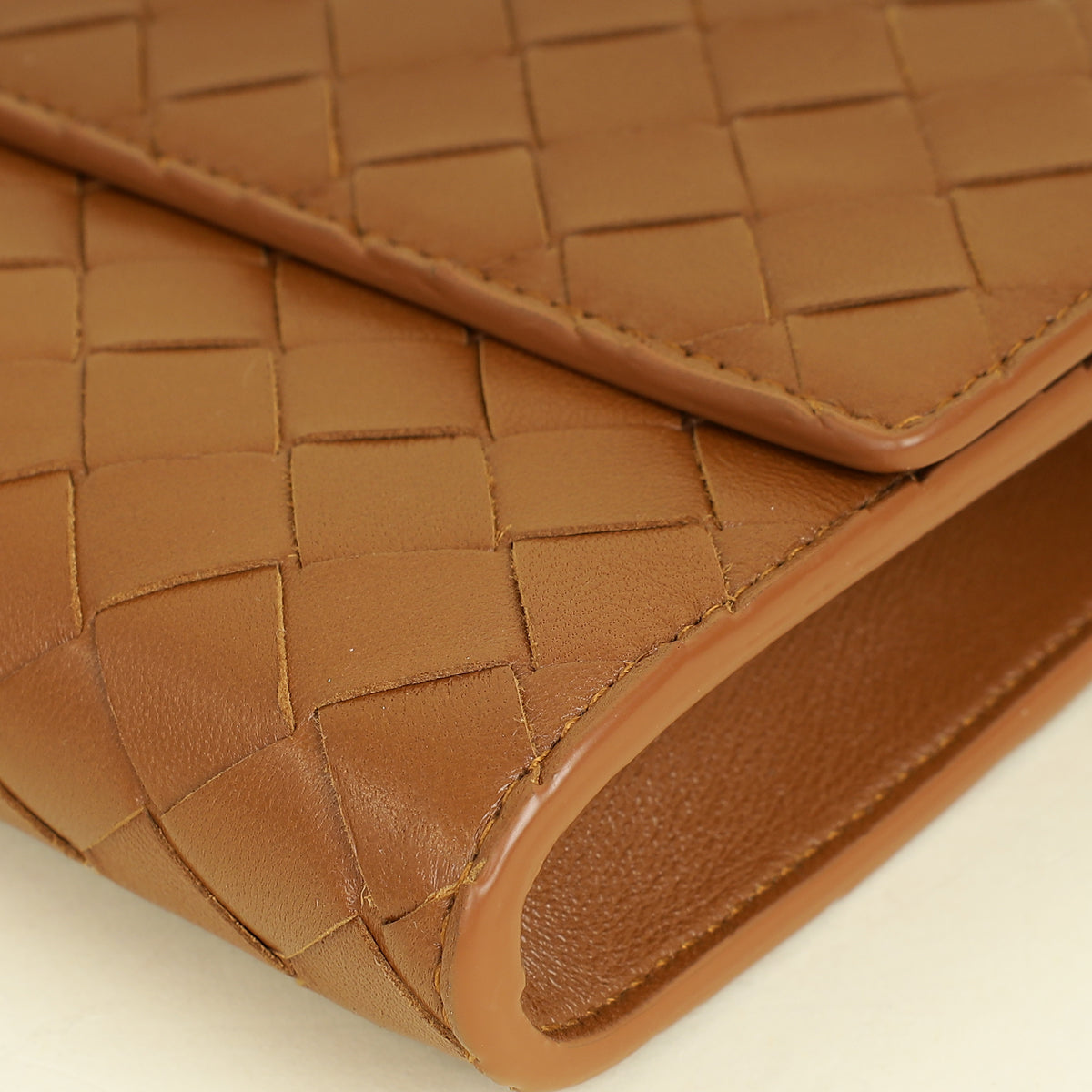 Bottega Veneta Brown Andiamo Clutch