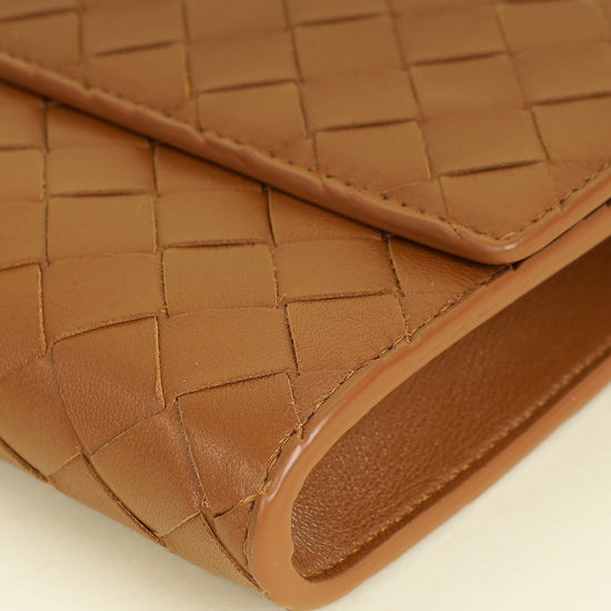 Bottega Veneta Brown Andiamo Clutch