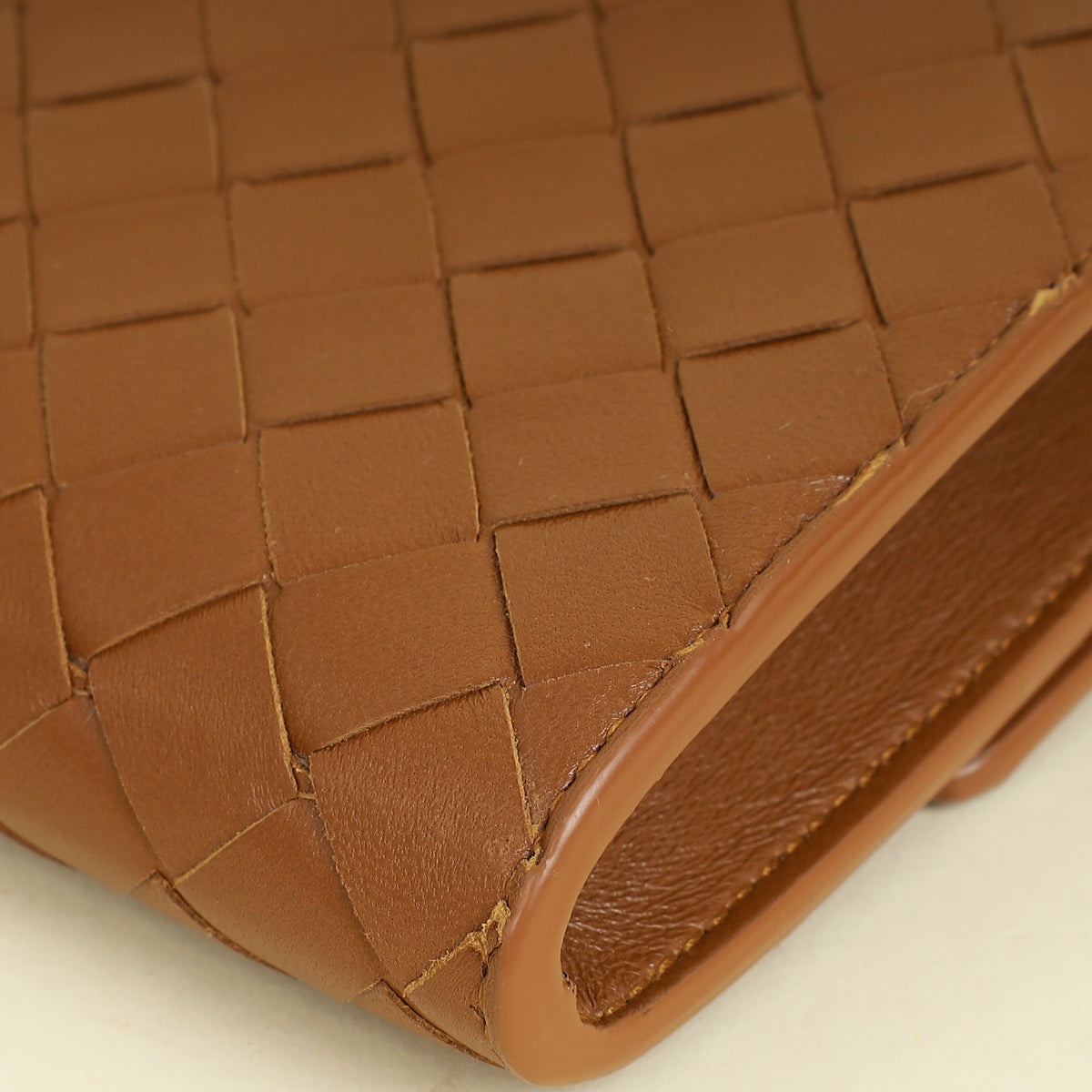 Bottega Veneta Brown Andiamo Clutch