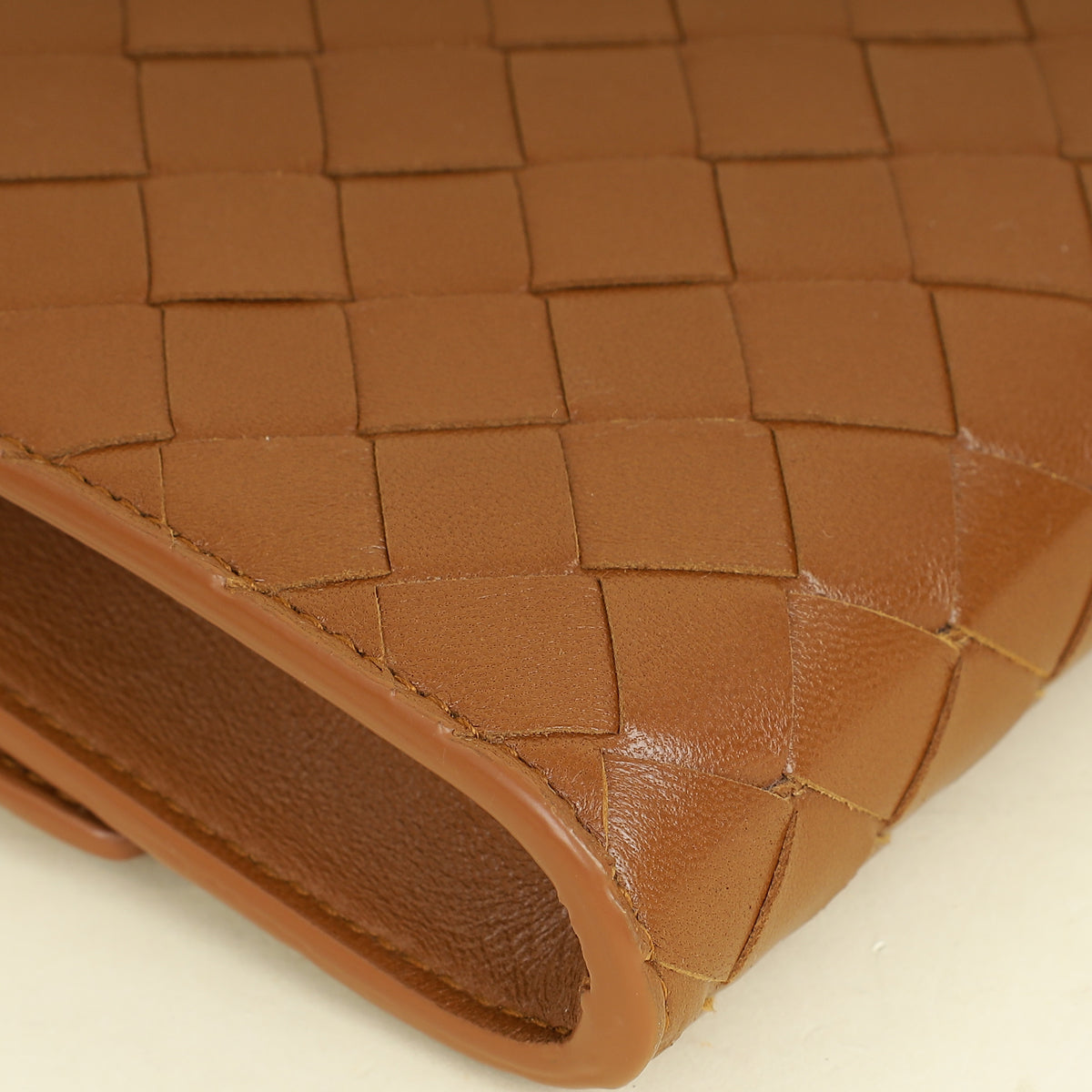 Bottega Veneta Brown Andiamo Clutch