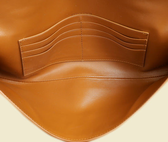 Bottega Veneta Brown Andiamo Clutch