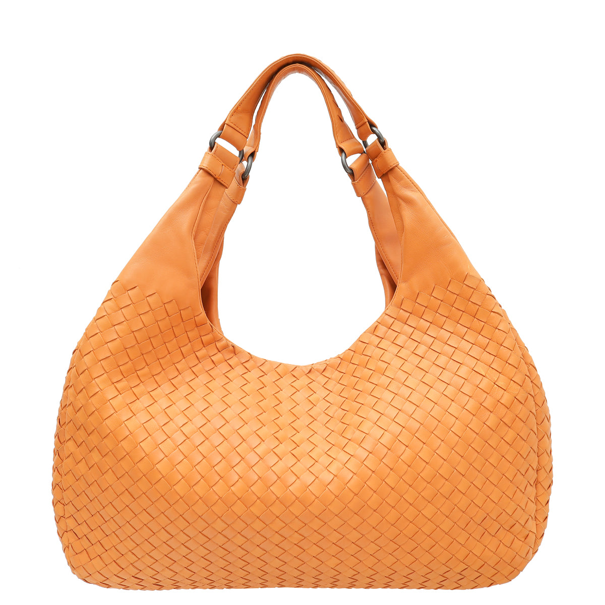 Bottega Veneta Brownish Orange Intrecciato Nappa Hobo Large Bag-Bottega Veneta-THE CLOSET