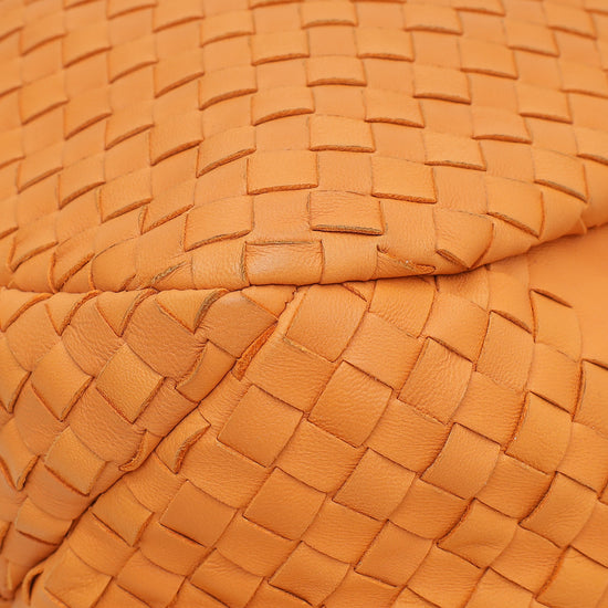 Bottega Veneta Brownish Orange Intrecciato Nappa Hobo Large Bag