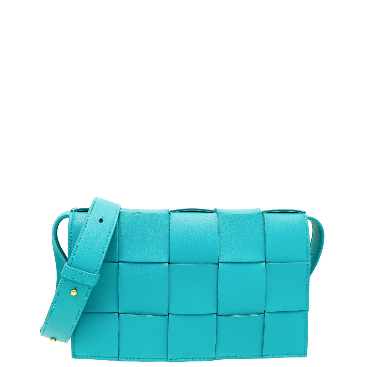 Bottega Veneta Teal Maxi Intrecciato Cassette Crossbody Bag-Bottega Veneta-THE CLOSET