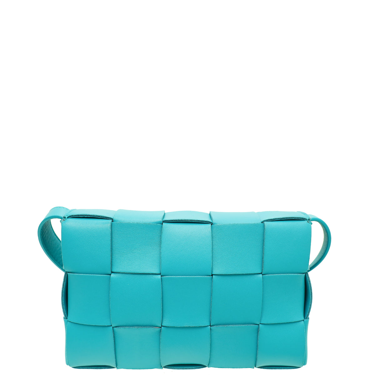 Bottega Veneta Teal Maxi Intrecciato Cassette Crossbody Bag-Bottega Veneta-THE CLOSET