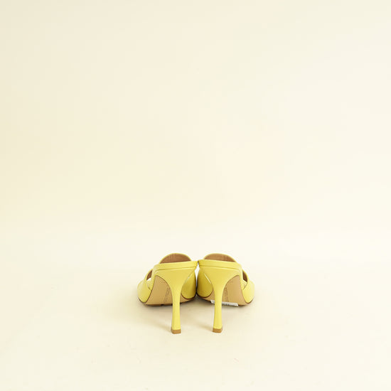 Bottega Veneta Yellow Stretch Mules 38