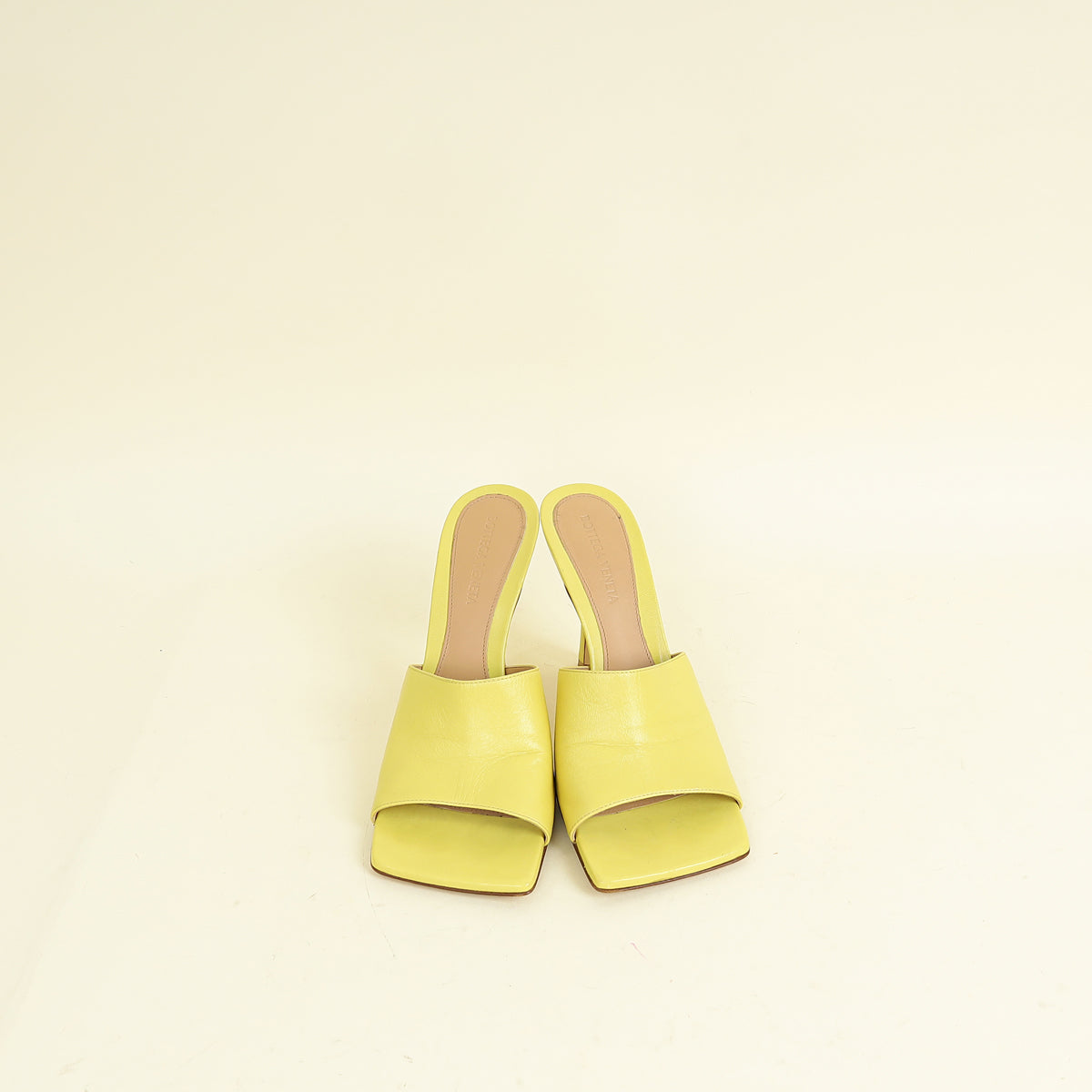 Bottega Veneta Yellow Stretch Mules 38