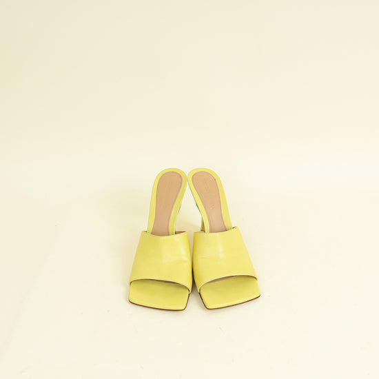 Bottega Veneta Yellow Stretch Mules 38