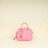 Bottega Veneta Pink Intrecciato Small Getaway Top-Handle Bag