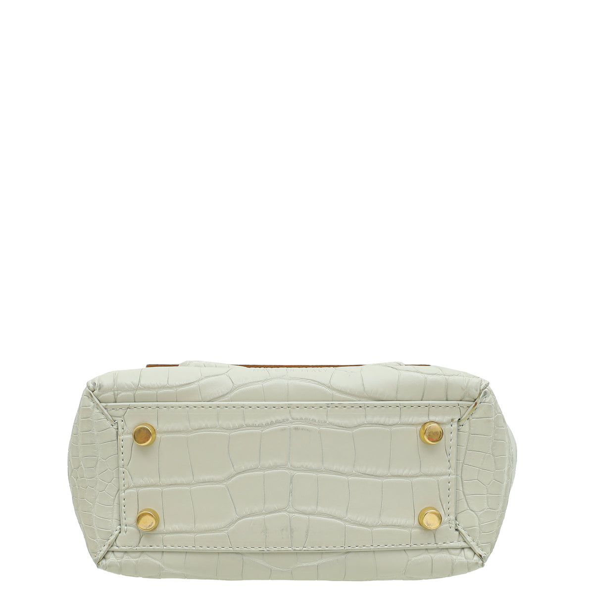 Bottega Veneta Ivory Cream Alligator Arco Mini Bag