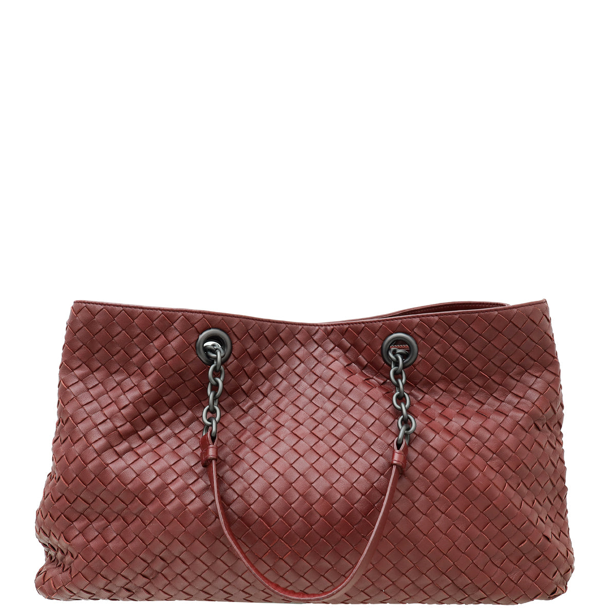 Bottega Veneta Burgundy Intrecciato Nappa Classic Tote Large Bag-Bottega Veneta-THE CLOSET