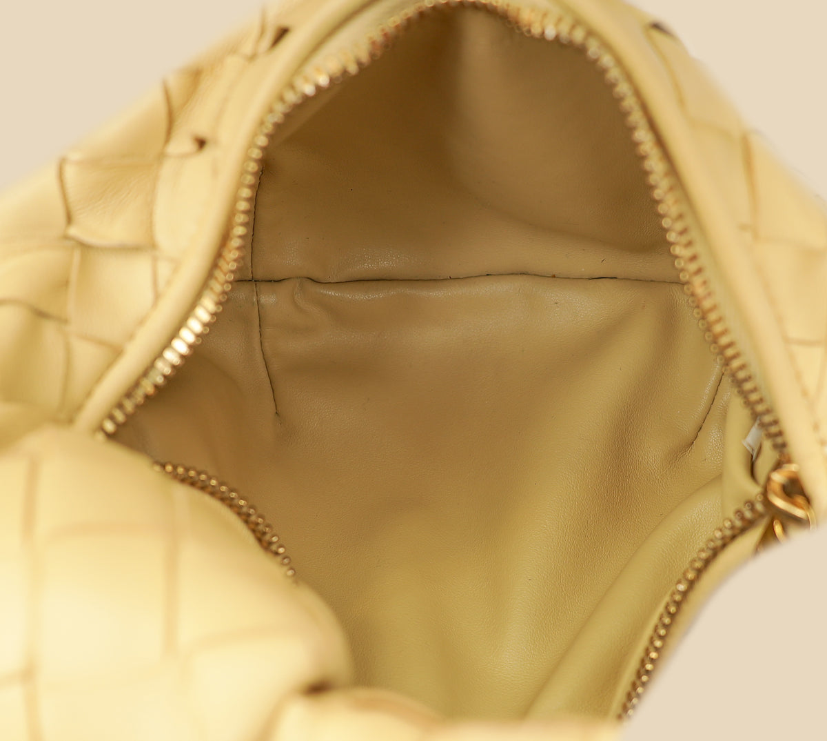 Bottega Veneta Beige Intrecciato Nappa Jodie Mini Bag-Bottega Veneta-THE CLOSET