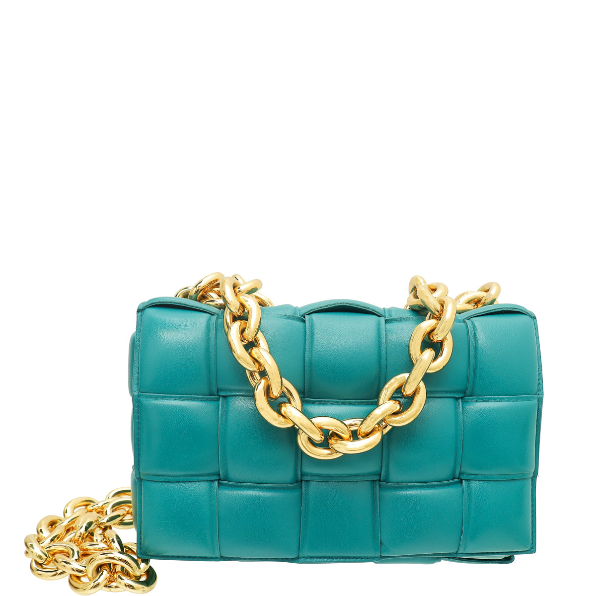 Bottega Veneta Teal Cassette Flap Bag-Bottega Veneta-THE CLOSET