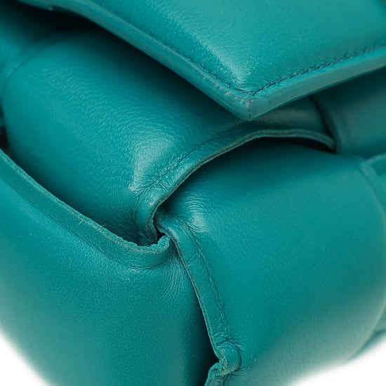 Bottega Veneta Teal Cassette Flap Bag