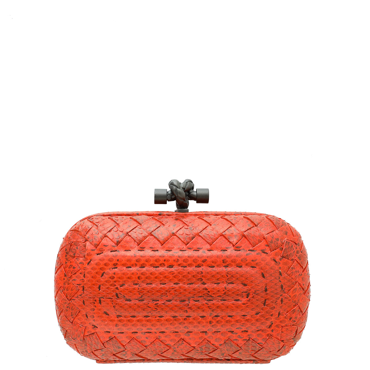 Bottega Veneta Red Python Knot Clutch - Main Image