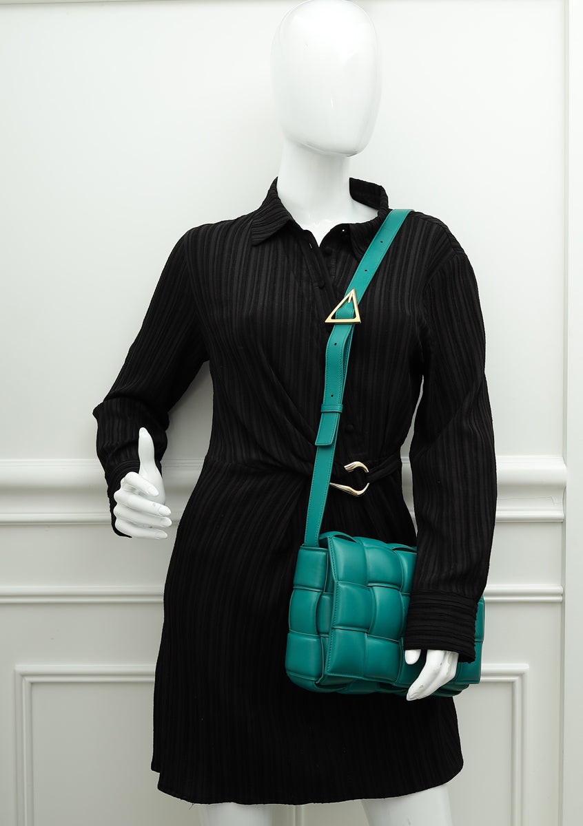 Bottega Veneta Teal Padded Cassette Bag-Bottega Veneta-THE CLOSET