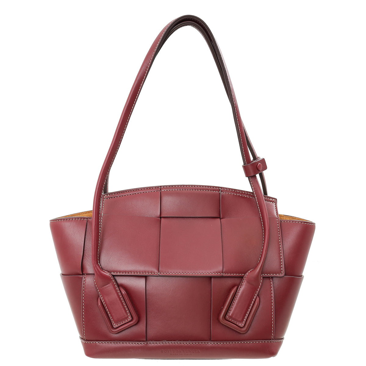 Bottega Veneta Burgundy Arco Small Tote Bag-Bottega Veneta-THE CLOSET