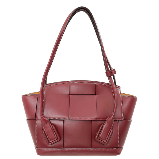 Bottega Veneta Burgundy Arco Small Tote Bag