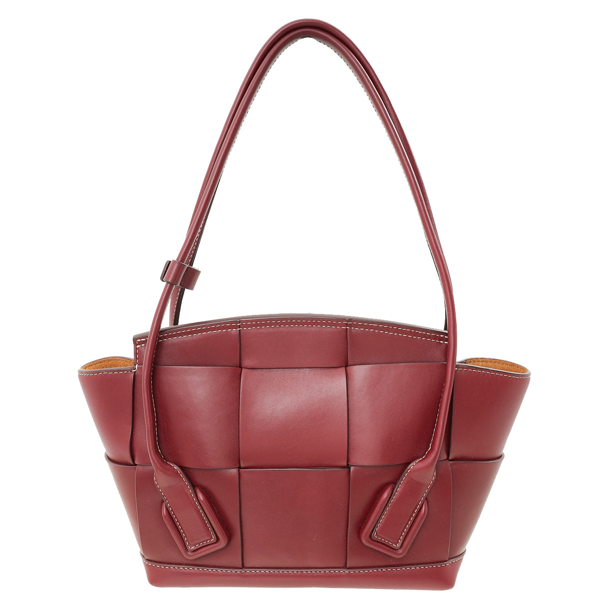 Bottega Veneta Burgundy Arco Small Tote Bag-Bottega Veneta-THE CLOSET