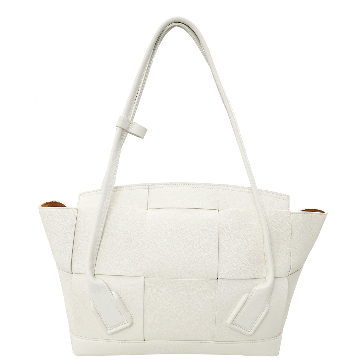 Bottega Veneta White Arco Medium Tote Bag-Bottega Veneta-THE CLOSET