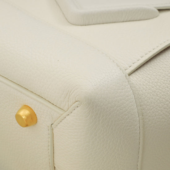 Bottega Veneta White Arco Medium Tote Bag