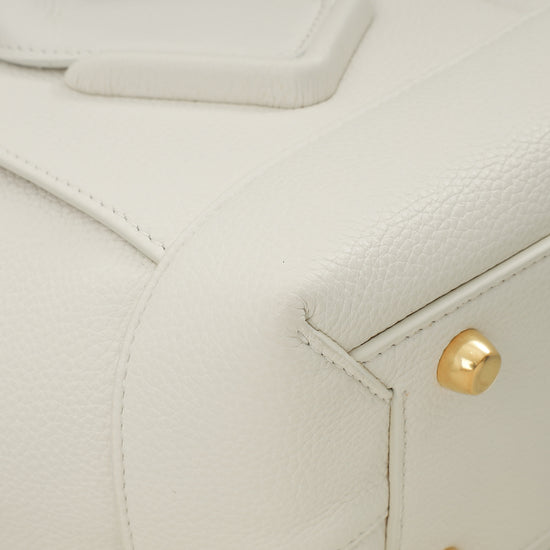 Bottega Veneta White Arco Medium Tote Bag