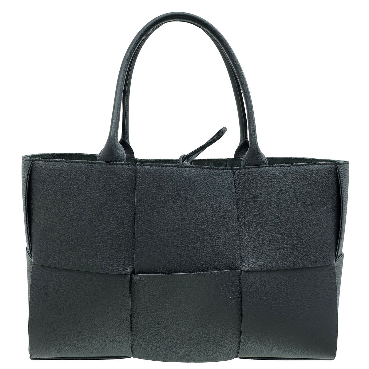 Bottega Veneta Black Maxi Intrecciato Arco Tote Bag-Bottega Veneta-THE CLOSET