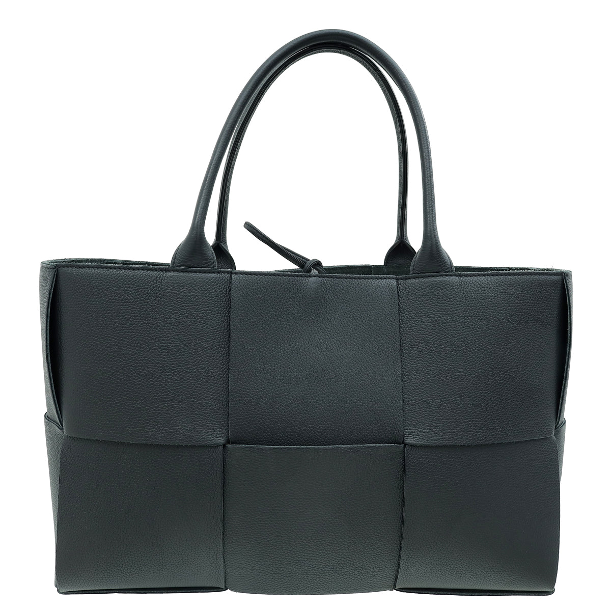 Bottega Veneta Black Maxi Intrecciato Arco Tote Bag-Bottega Veneta-THE CLOSET