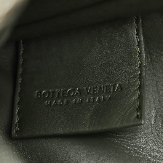 Bottega Veneta Dark Olive Intrecciato Nappa Men's Small Document Case With Wrist