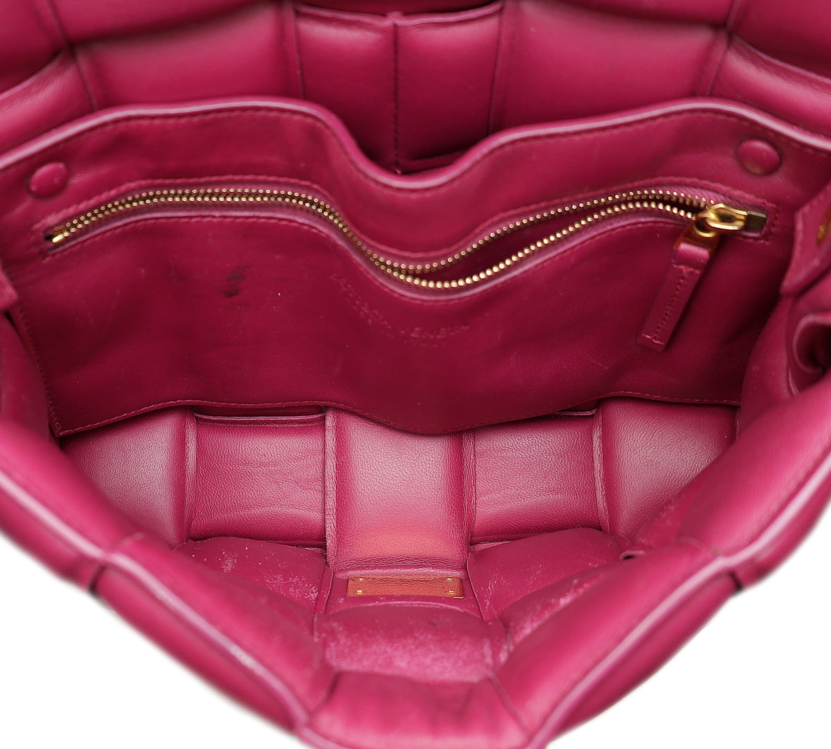 Bottega Veneta Magenta Maxi Intrecciato Padded Cassette Classic Bag