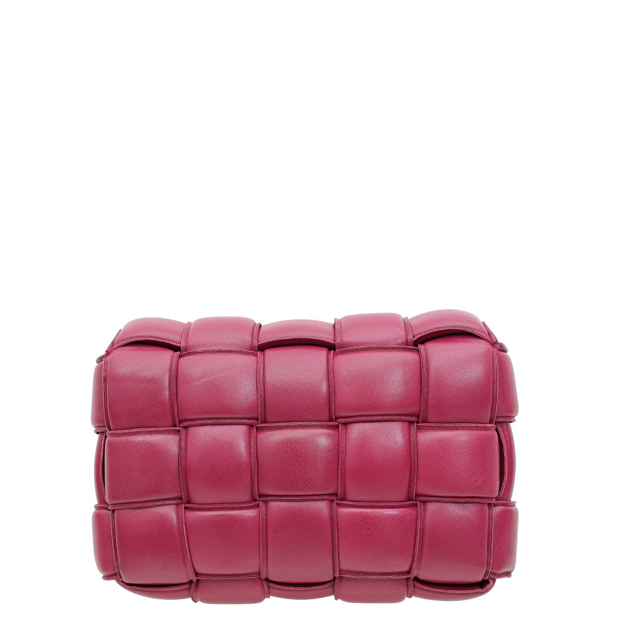 Bottega Veneta Magenta Maxi Intrecciato Padded Cassette Classic Bag-Bottega Veneta-THE CLOSET