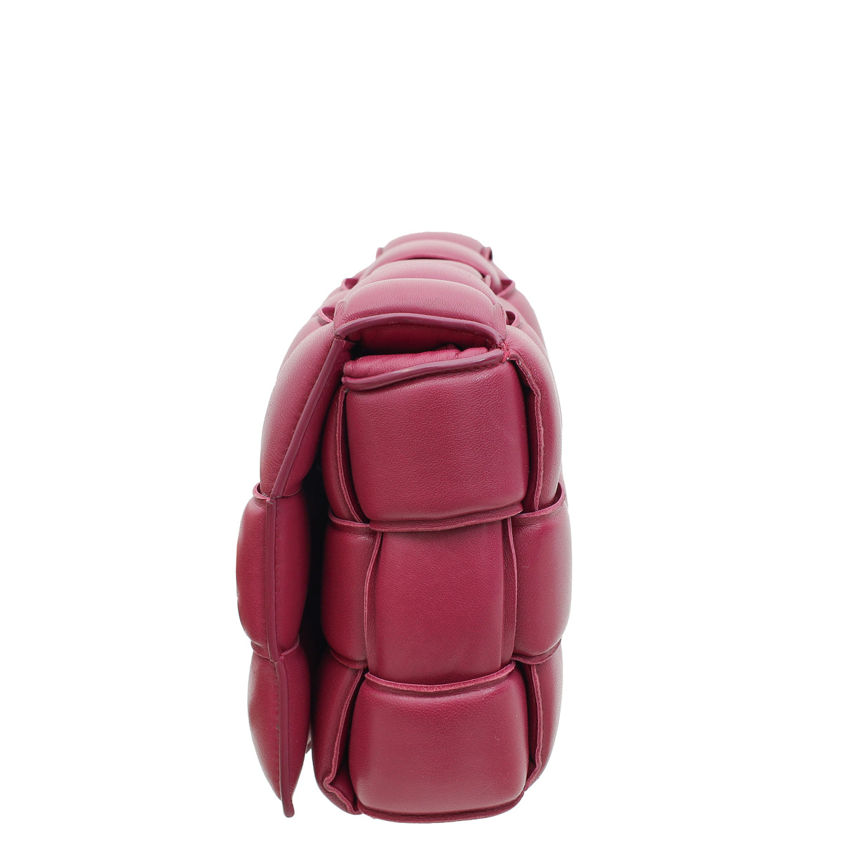 Bottega Veneta Magenta Maxi Intrecciato Padded Cassette Classic Bag