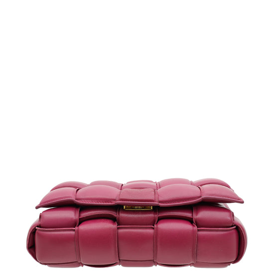 Bottega Veneta Magenta Maxi Intrecciato Padded Cassette Classic Bag