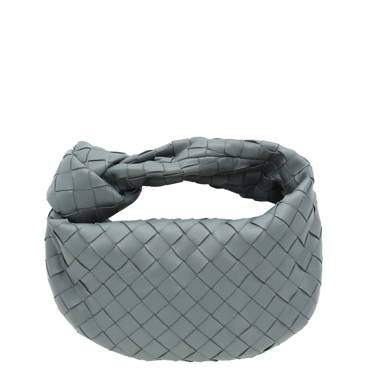 Bottega Veneta Grey Intrecciato Nappa Mini Jodie Bag-Bottega Veneta-THE CLOSET
