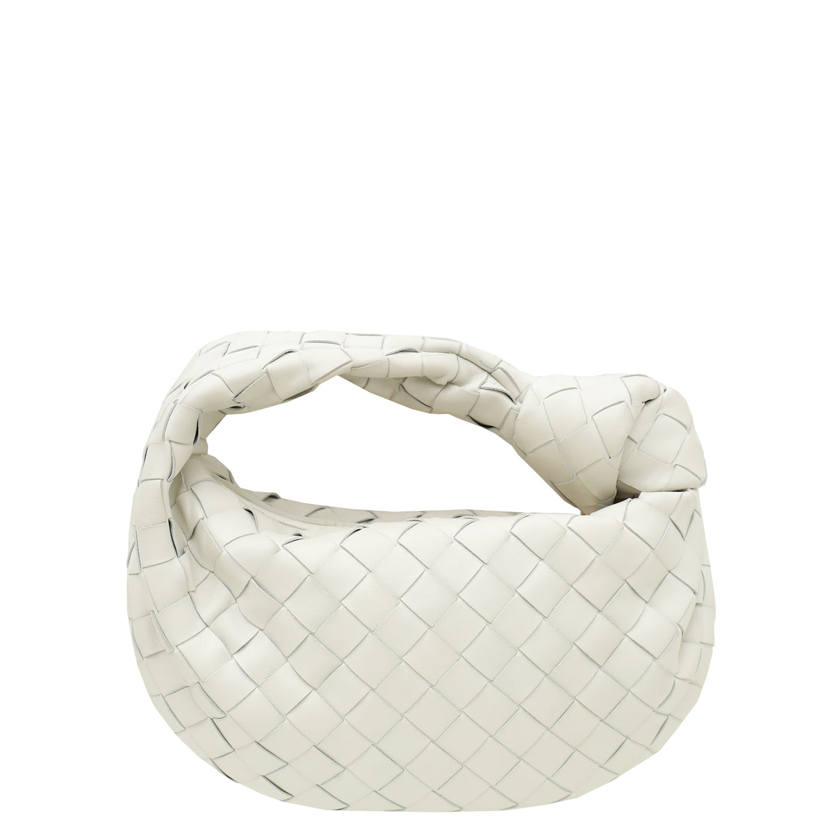 Bottega Veneta Chalk Intrecciato Nappa Mini Jodie Bag-Bottega Veneta-THE CLOSET