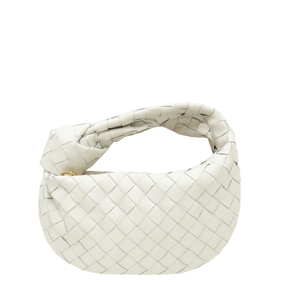 Bottega Veneta Chalk Intrecciato Nappa Mini Jodie Bag-Bottega Veneta-THE CLOSET